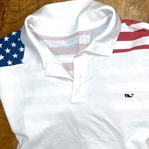 Vineyard Vines Men’s USA Flag Polo Shirt. XXL. 4th of July Memorial Day